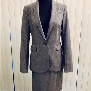 Banana Republic gray fully lined skirt suit.